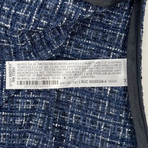 NWT ZARA Tweed Textured Off Shoulder Top Flare Sleeve 8741/257/030 Size SMALL - Picture 15 of 15